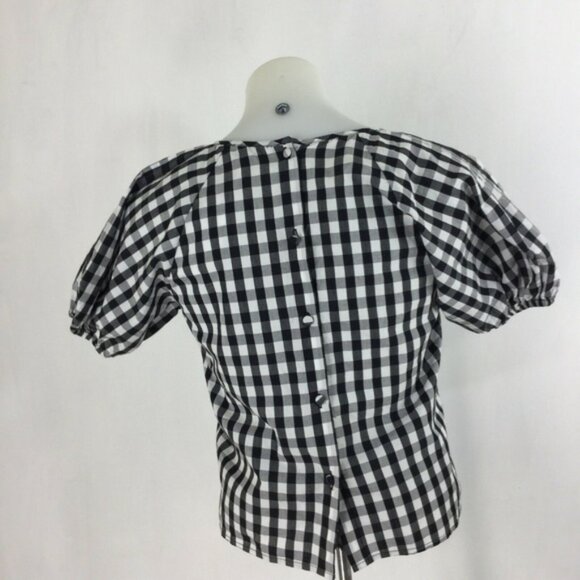 Joie gingham puff sleeve XS - Picture 2 of 5